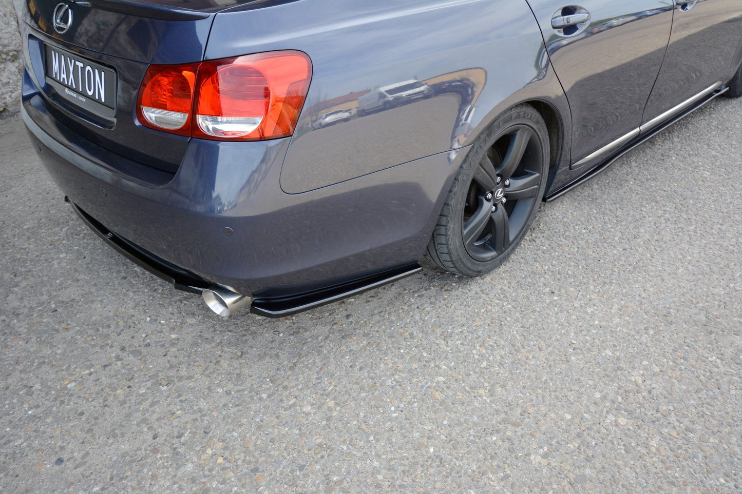 Heck Ansatz Flaps Diffusor für LEXUS GS MK.3 schwarz Hochglanz