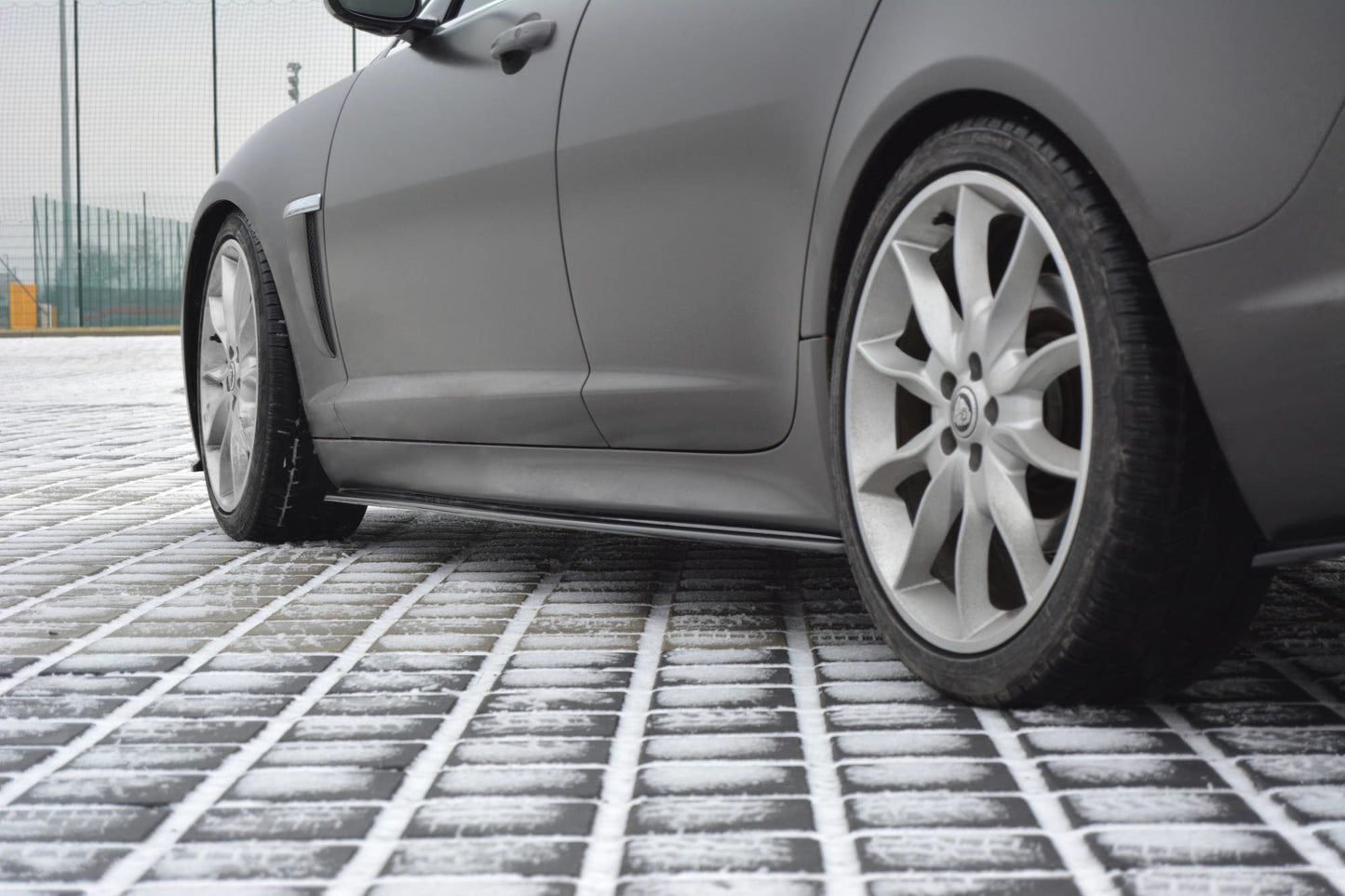 Seitenschweller Ansatz für JAGUAR XF (X250) MK1 SPORTBRAKE S-PACK schwarz Hochglanz