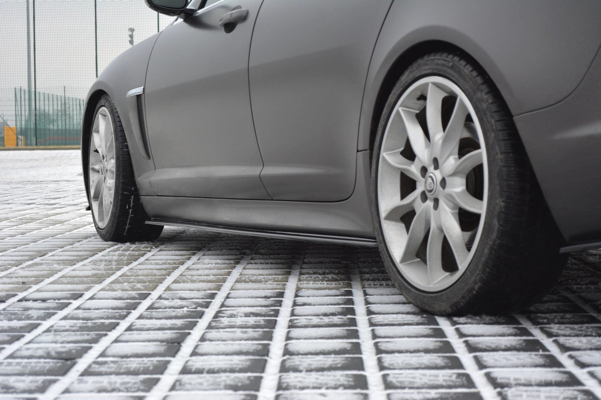 Seitenschweller Ansatz für JAGUAR XF (X250) MK1 SPORTBRAKE S-PACK schwarz Hochglanz