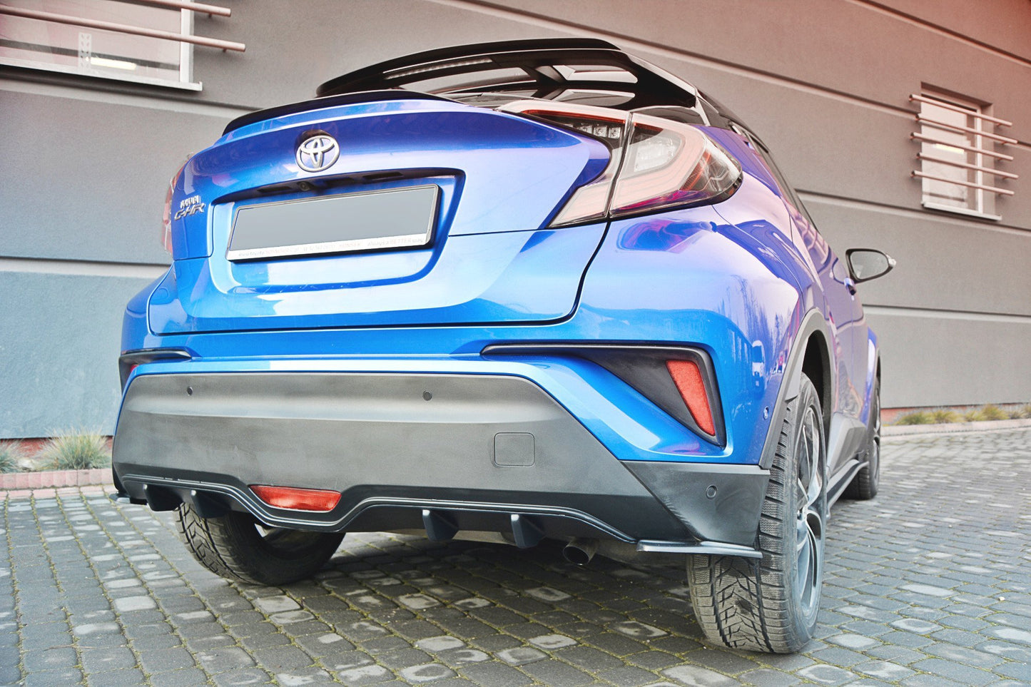 Diffusor Heck Ansatz für TOYOTA C-HR  schwarz matt