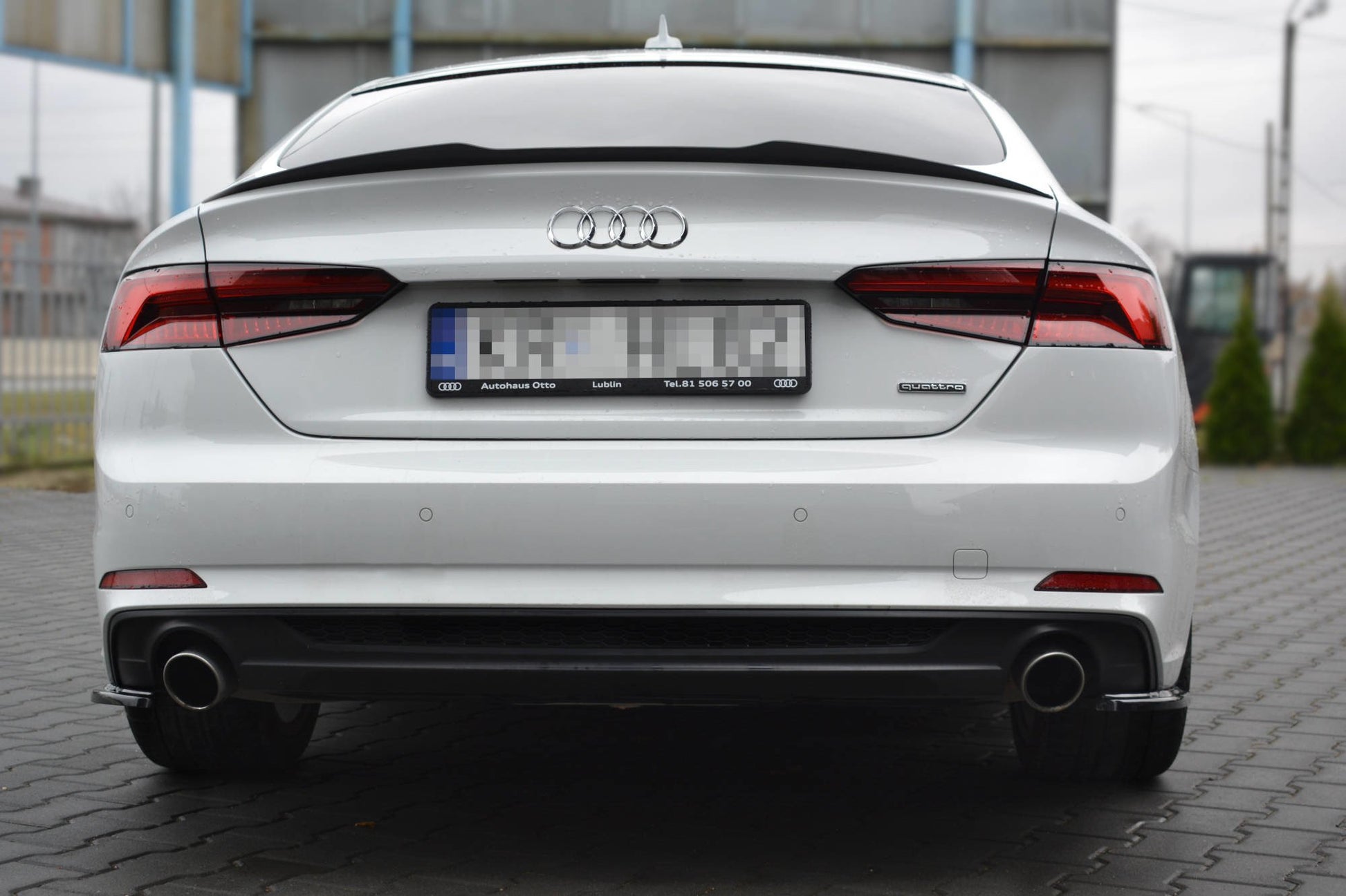 Heck Ansatz Flaps Diffusor für Audi A5 S-Line F5 Sportback  Carbon Look