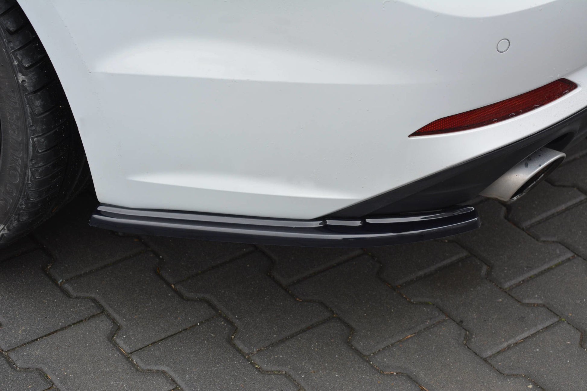 Heck Ansatz Flaps Diffusor für Audi A5 S-Line F5 Sportback  schwarz matt
