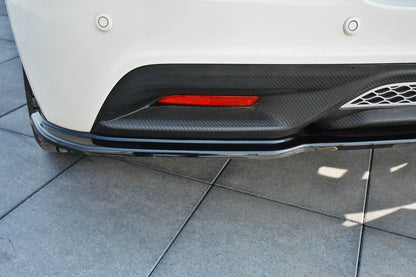 Mittlerer Diffusor Heck Ansatz für HONDA CR-Z schwarz Hochglanz