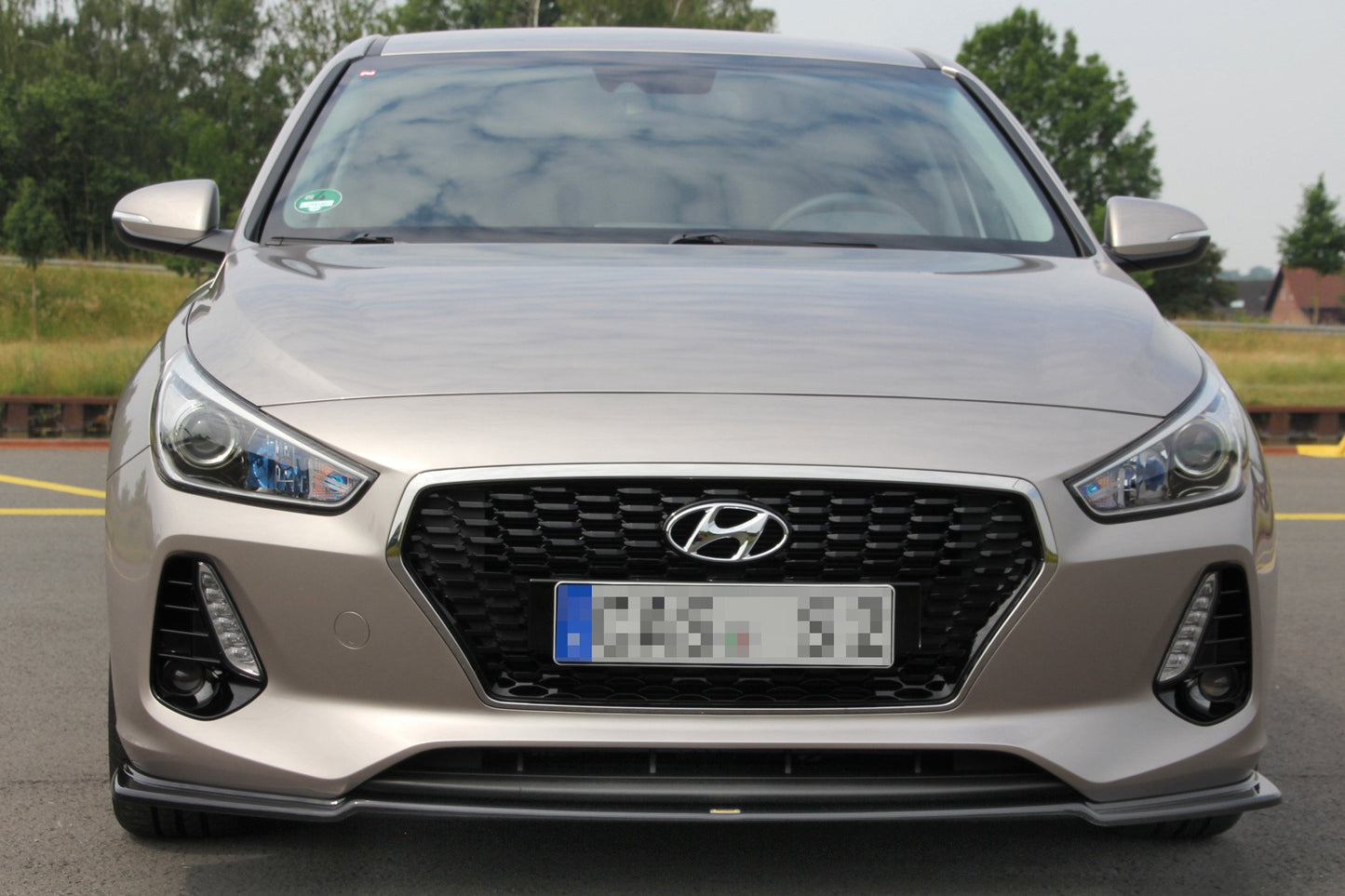 Front Ansatz V.1 für HYUNDAI I30 MK3 HATCHBACK  schwarz matt