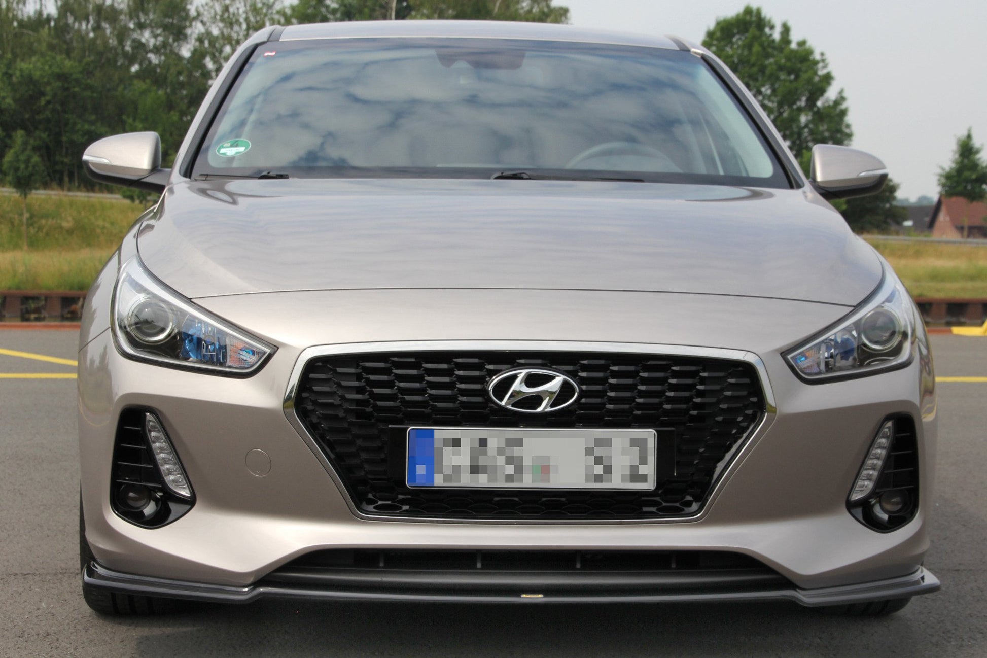 Front Ansatz V.1 für HYUNDAI I30 MK3 HATCHBACK  schwarz matt