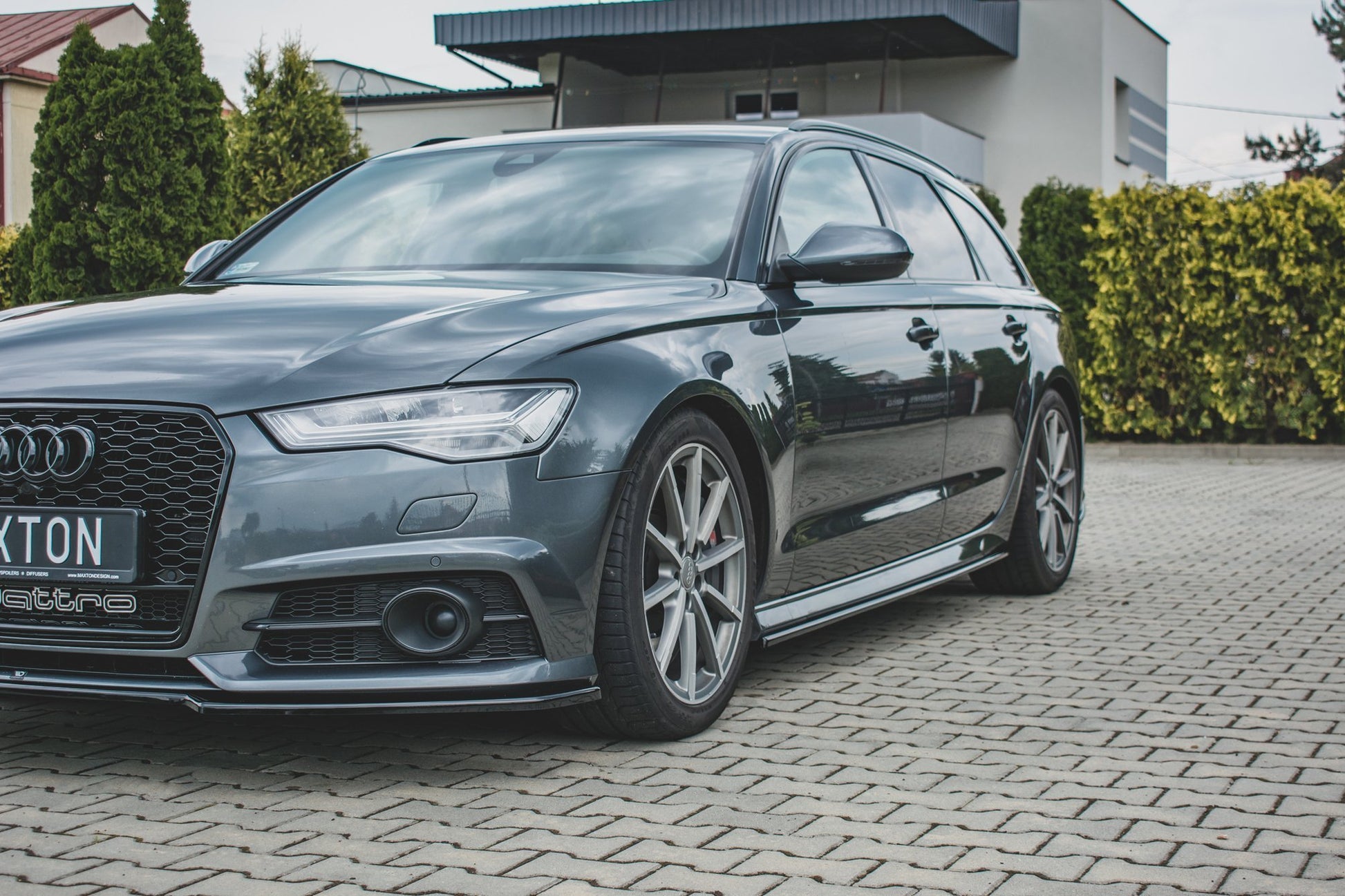 Dokładki Progów Audi S6 / A6 S-Line C7 FL  schwarz Hochglanz