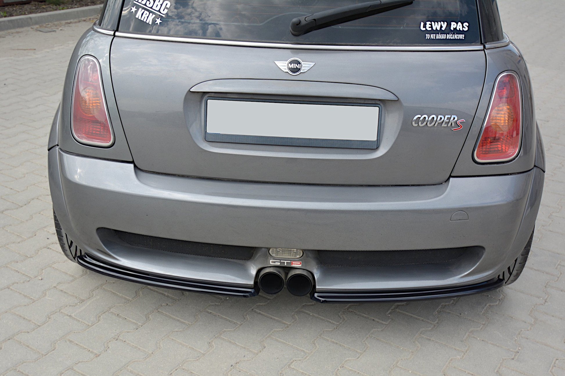 Heck Ansatz Flaps Diffusor für MINI R53 COOPER S JCW schwarz matt