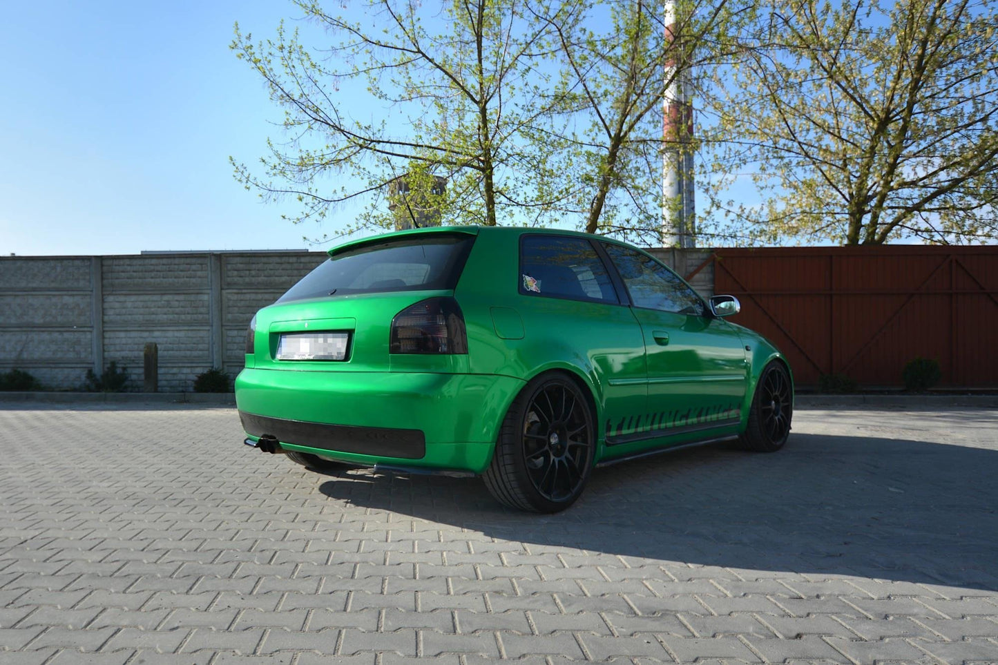 Heck Ansatz Flaps Diffusor für AUDI S3 8L schwarz matt
