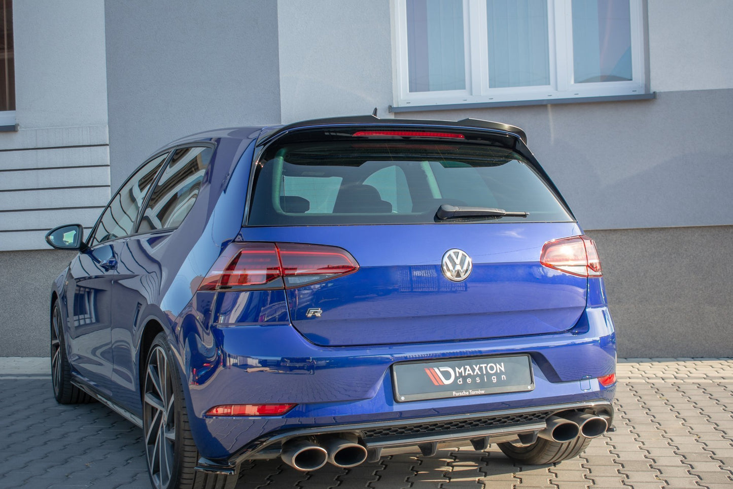 Spoiler CAP V.2 für Volkswagen Golf 7 / 7 Facelift R / R-Line / GTI  schwarz Hochglanz