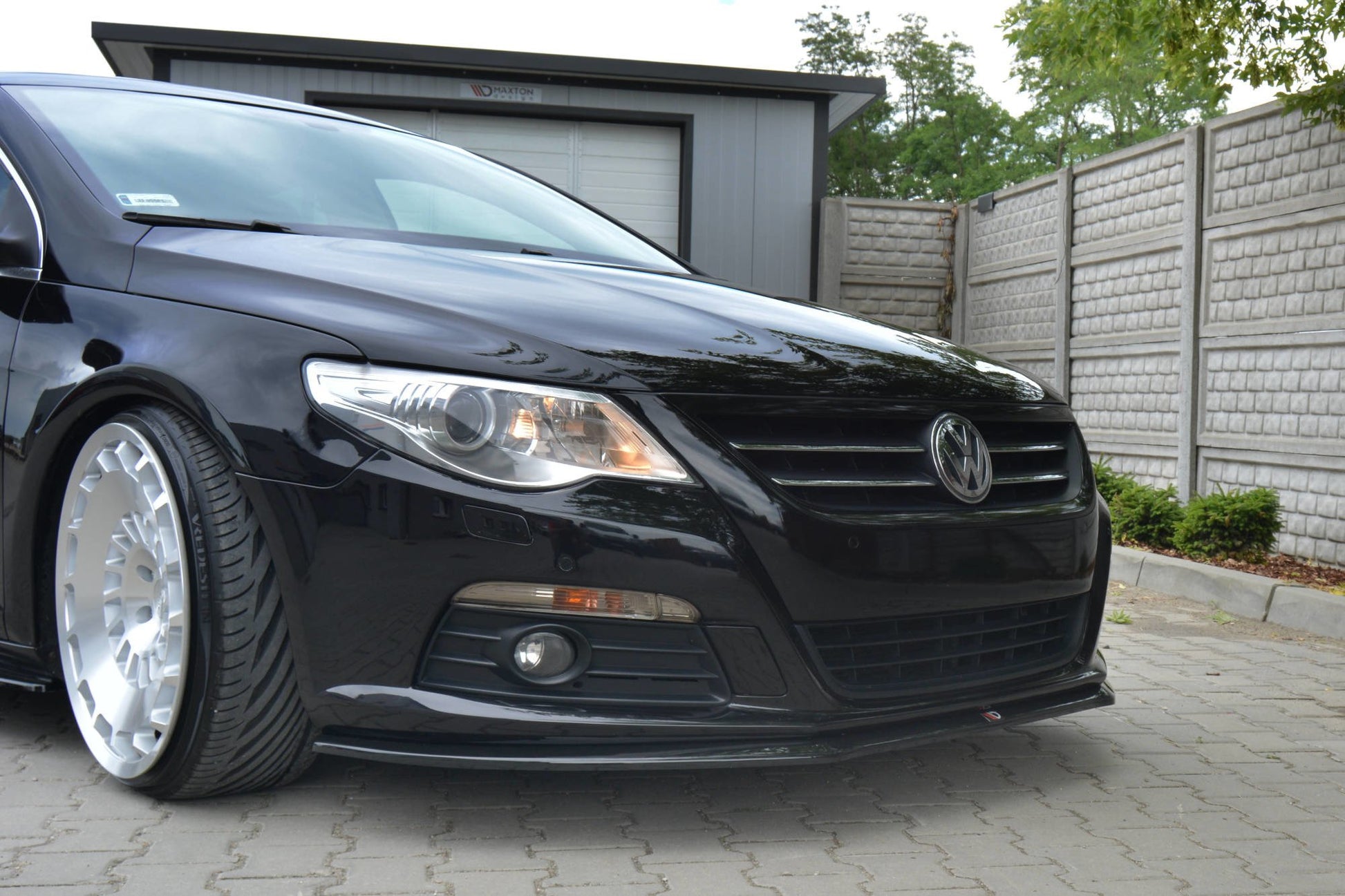 Front Ansatz V.2 für VW PASSAT CC STANDARD schwarz Hochglanz