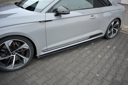 Seitenschweller Ansatz für Audi RS5 F5 Coupe schwarz Hochglanz