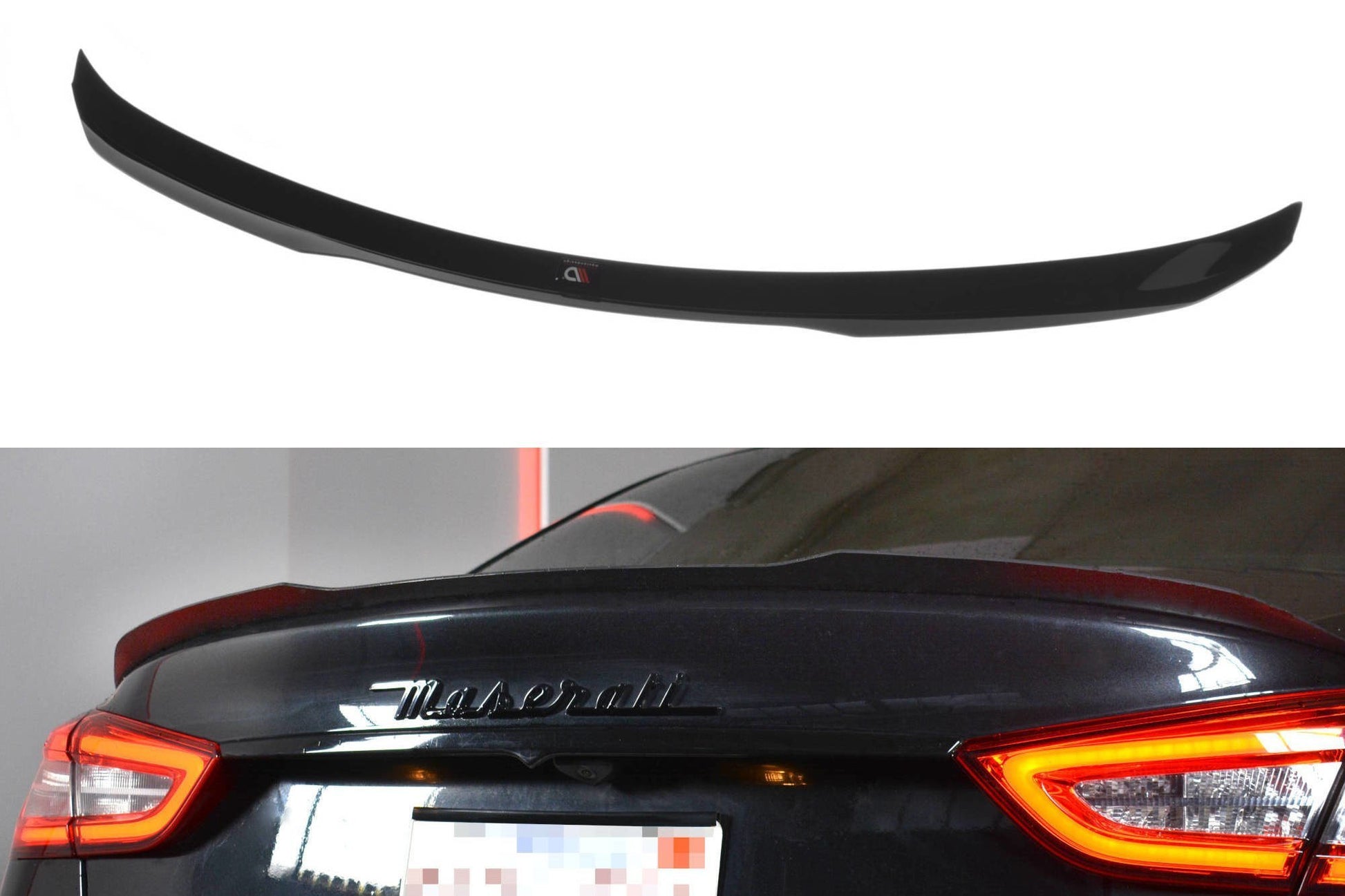 Spoiler CAP für MASERATI QUATTROPORTE MK.6 vor Facelift schwarz Hochglanz