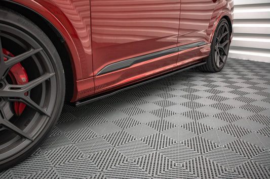 Seitenschweller Ansatz für Audi SQ7 /Q7 S-Line Mk2 (4M) Facelift  Carbon Look