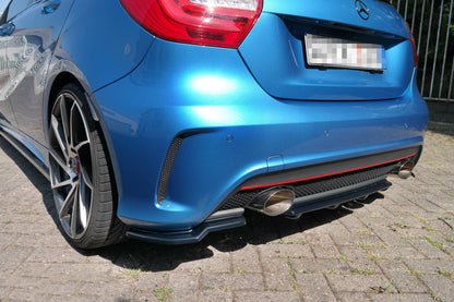 Mittlerer Diffusor Heck Ansatz für im DTM LOOK Mercedes W176 AMG-LINE vor Facelift Carbon Look