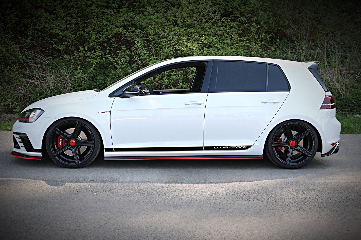 Seitenschweller Ansatz für VW GOLF Mk7 GTI CLUBSPORT schwarz matt