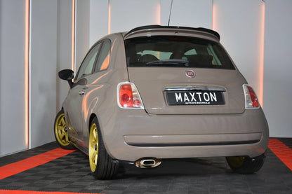 Heck Ansatz Flaps Diffusor für FIAT 500 HATCHBACK vor Facelift schwarz matt