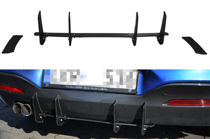 BMW 1er F20/F21 M-POWER FACELIFT - Diffusor Heck Ansatz für Heckschürze V.1 für