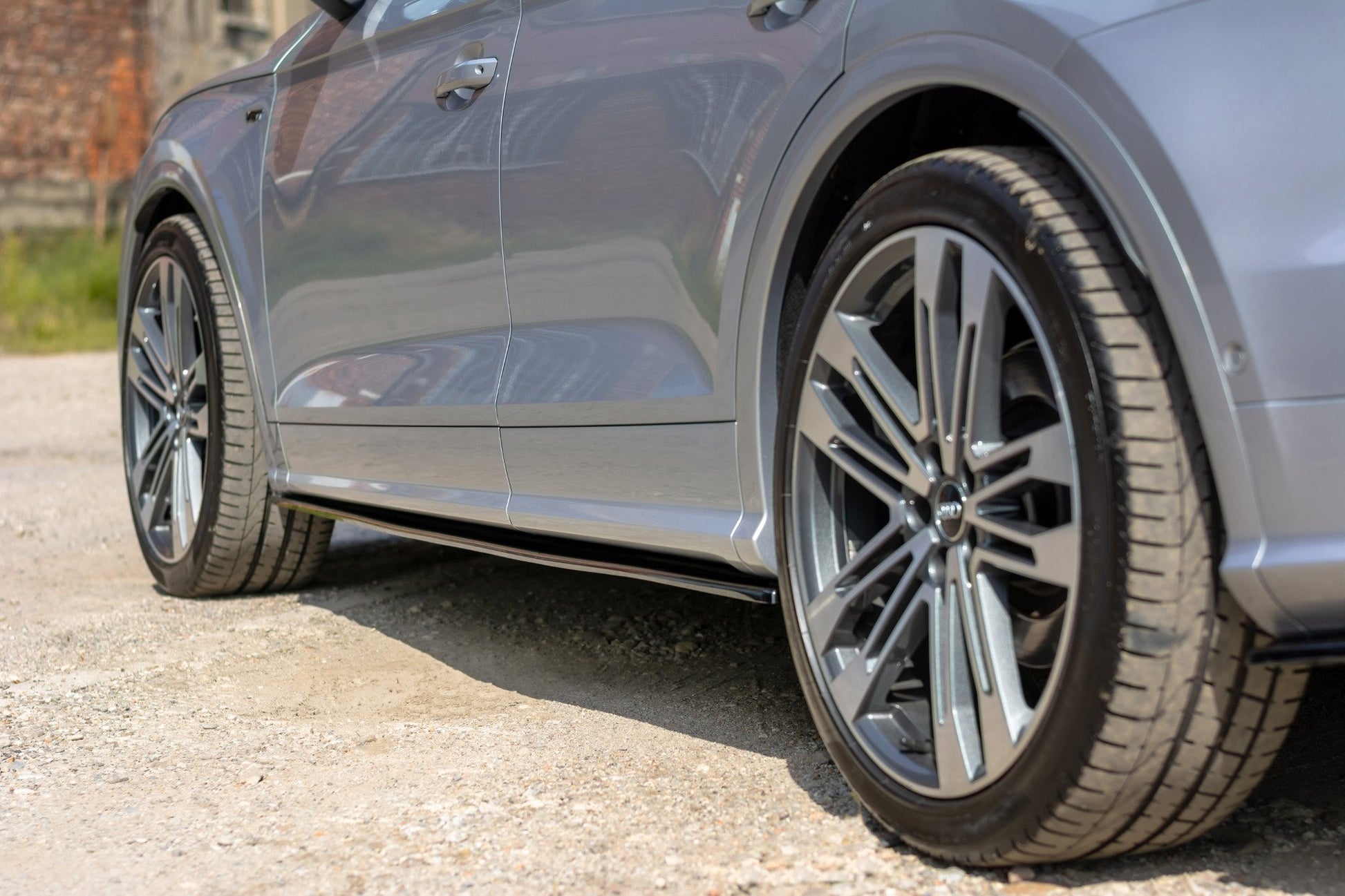 Seitenschweller Ansatz für Audi SQ5/Q5 S-line MkII schwarz Hochglanz