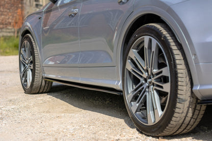 Seitenschweller Ansatz für Audi SQ5/Q5 S-line MkII schwarz Hochglanz