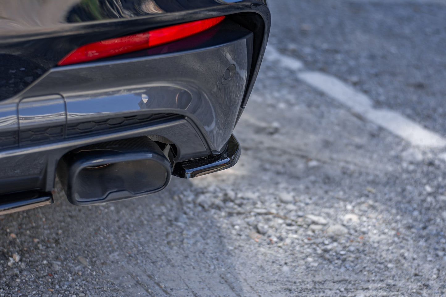 Heck Ansatz Flaps Diffusor für BMW X4 M-Paket G02 schwarz Hochglanz
