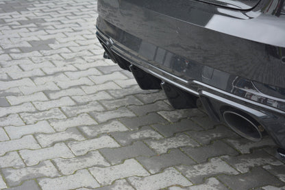 Diffusor Heck Ansatz für Audi RS3 8V FL Sportback schwarz Hochglanz