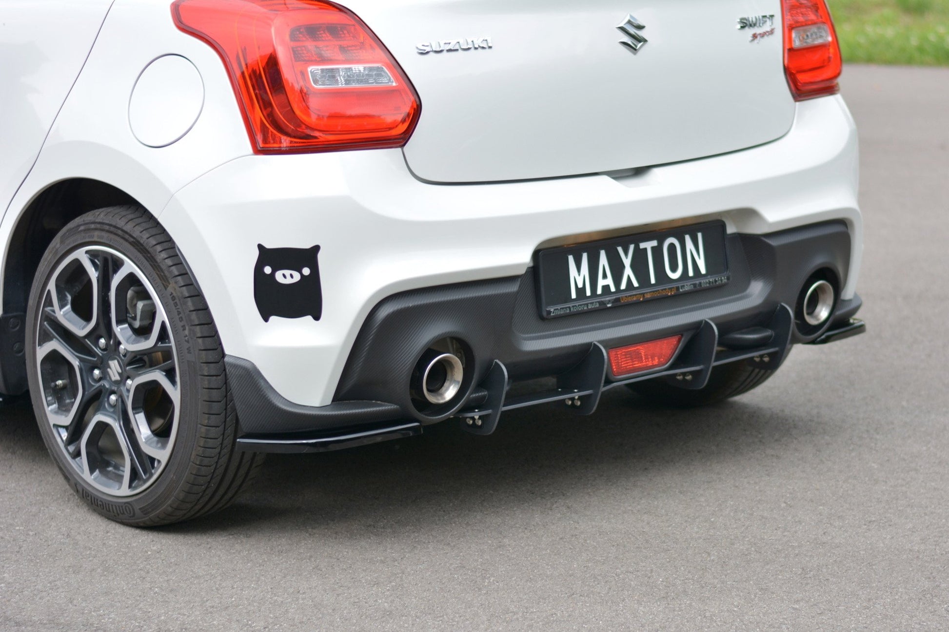 Diffusor Heck Ansatz für Heckschürze für SUZUKI SWIFT 6 SPORT