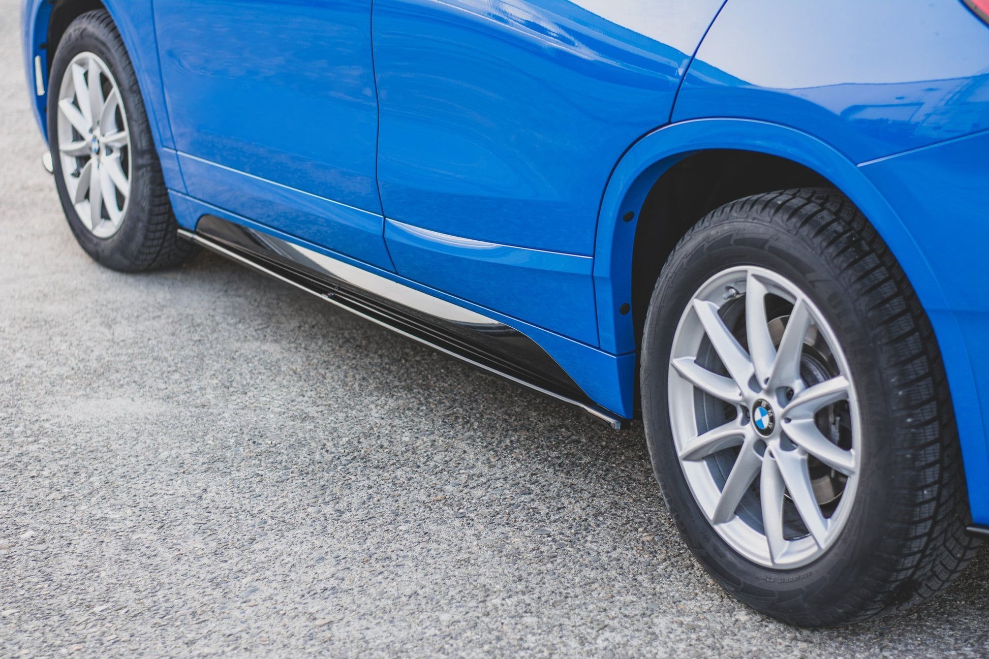 Seitenschweller Ansatz für BMW X2 F39 M-Paket schwarz matt