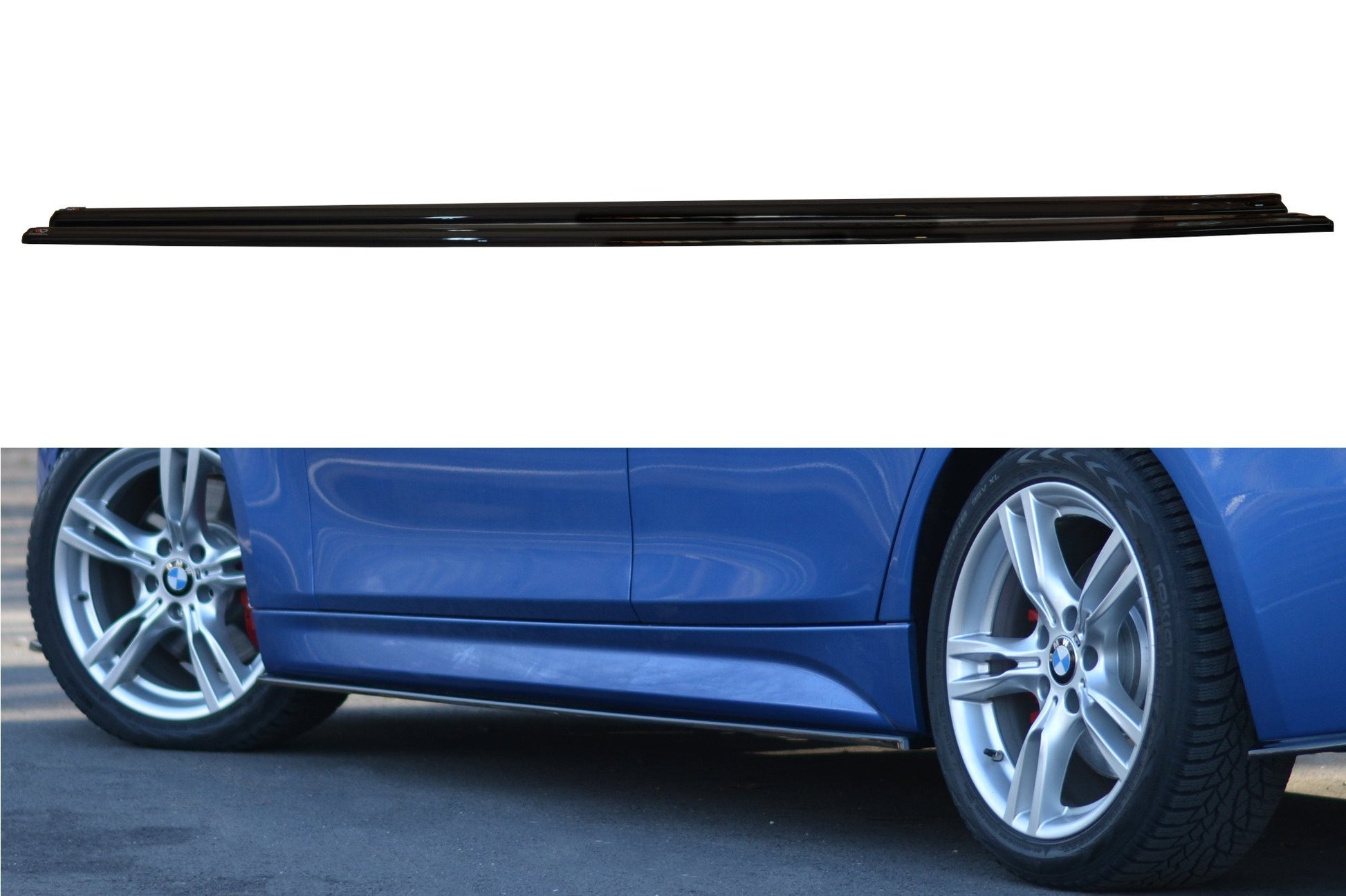 Seitenschweller Ansatz für BMW 3er F30 PHASE-II SEDAN M-SPORT schwarz matt