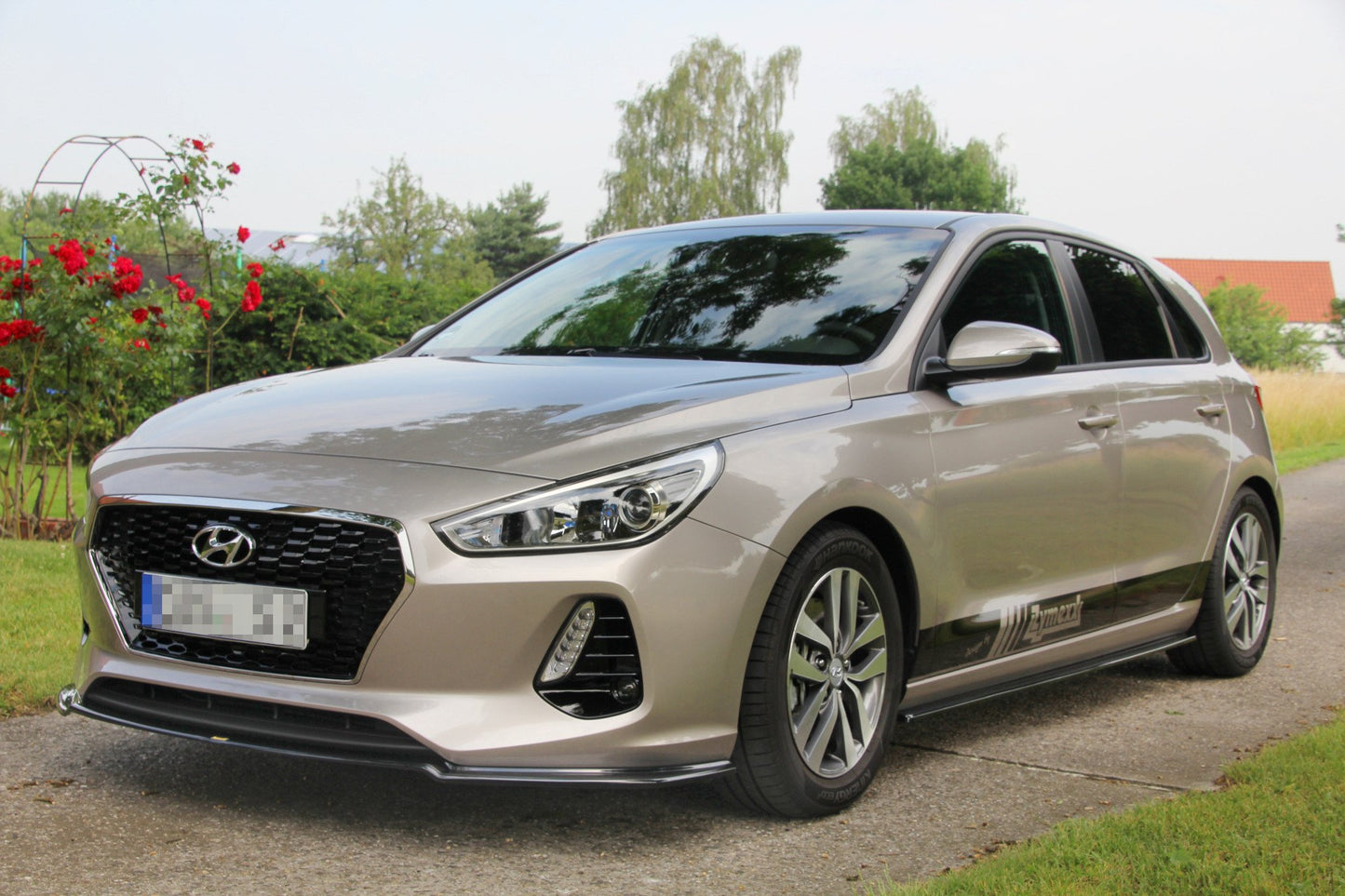 Seitenschweller Ansatz für HYUNDAI I30 MK3 HATCHBACK schwarz matt