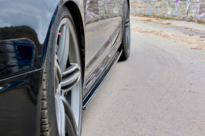 Seitenschweller Ansatz für Audi RS6 C6 schwarz matt