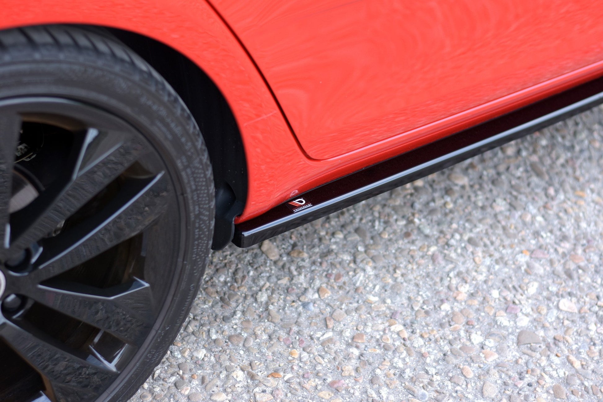 Seitenschweller Ansatz für Skoda Fabia RS Mk2 schwarz Hochglanz