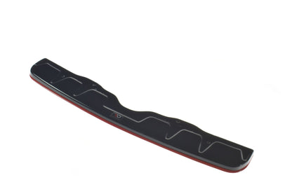 Mittlerer Diffusor Heck Ansatz passend für V.2 SUBARU WRX STI schwarz matt