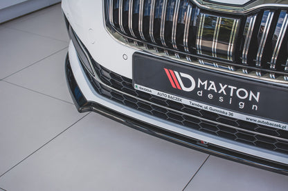 Front Ansatz V.1 für Skoda Superb Mk3 FL schwarz matt