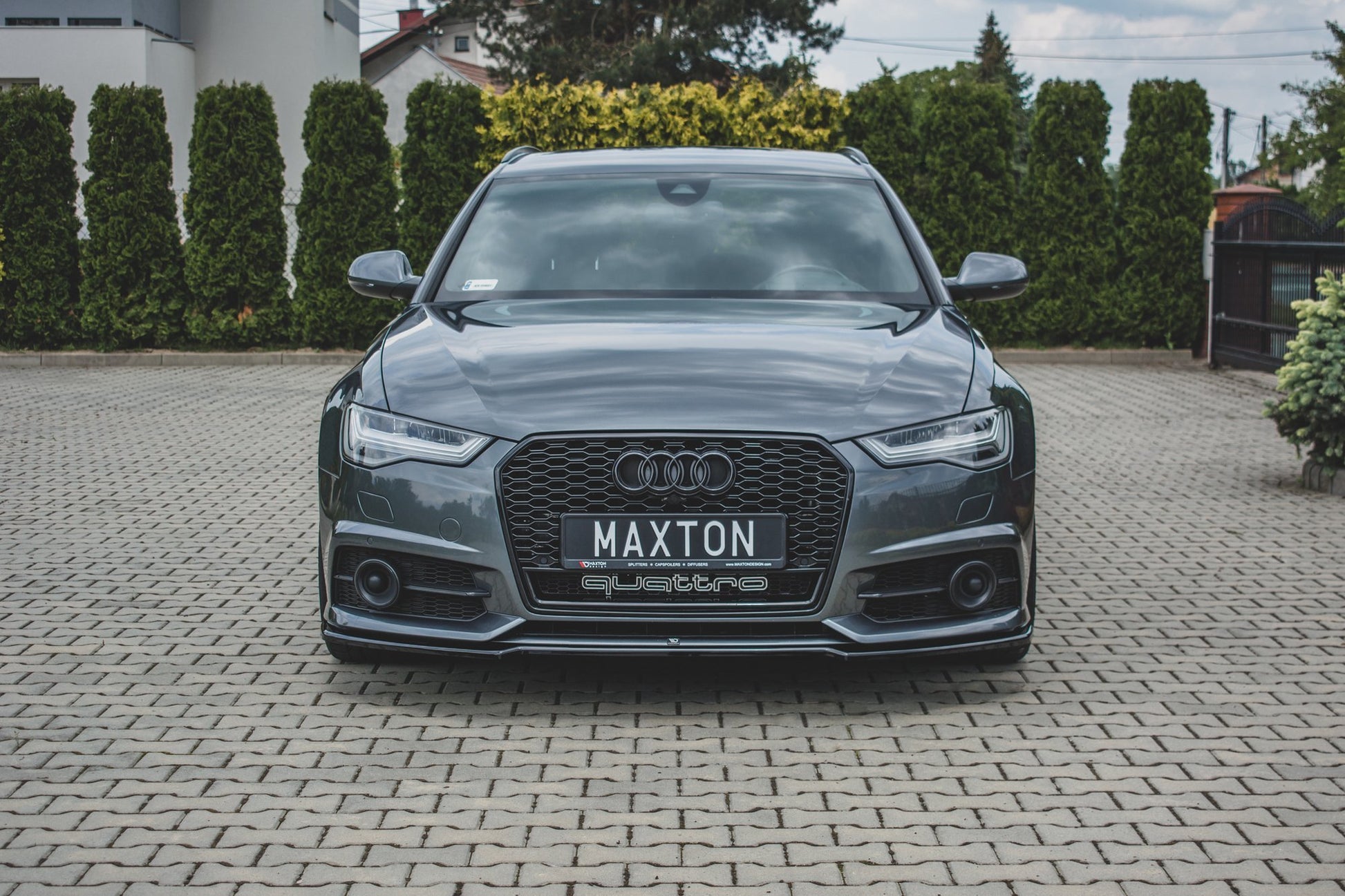 Front Ansatz für Audi S6 / A6 S-Line C7 FL  schwarz matt