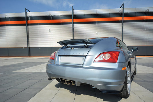 Heck Ansatz Flaps Diffusor für CHRYSLER CROSSFIRE Carbon Look