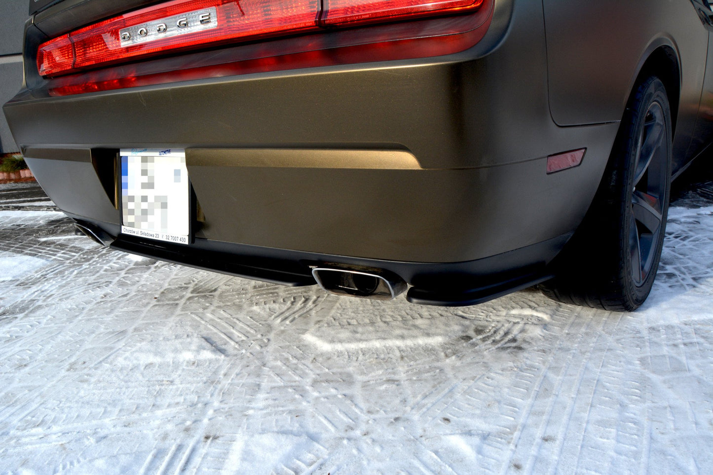 Mittlerer Diffusor Heck Ansatz für DODGE CHALLENGER MK3. PHASE-I SRT8 COUPE  schwarz matt