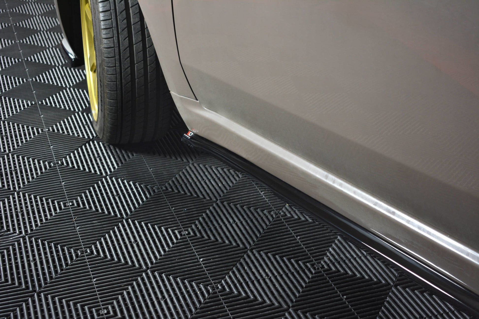 Seitenschweller Ansatz für FIAT 500 HATCHBACK vor Facelift schwarz matt