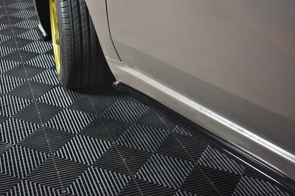 Seitenschweller Ansatz für FIAT 500 HATCHBACK vor Facelift schwarz matt