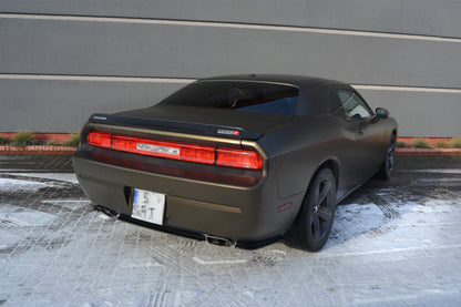 Heck Ansatz Flaps Diffusor für DODGE CHALLENGER MK3. PHASE-I SRT8 COUPE  schwarz Hochglanz