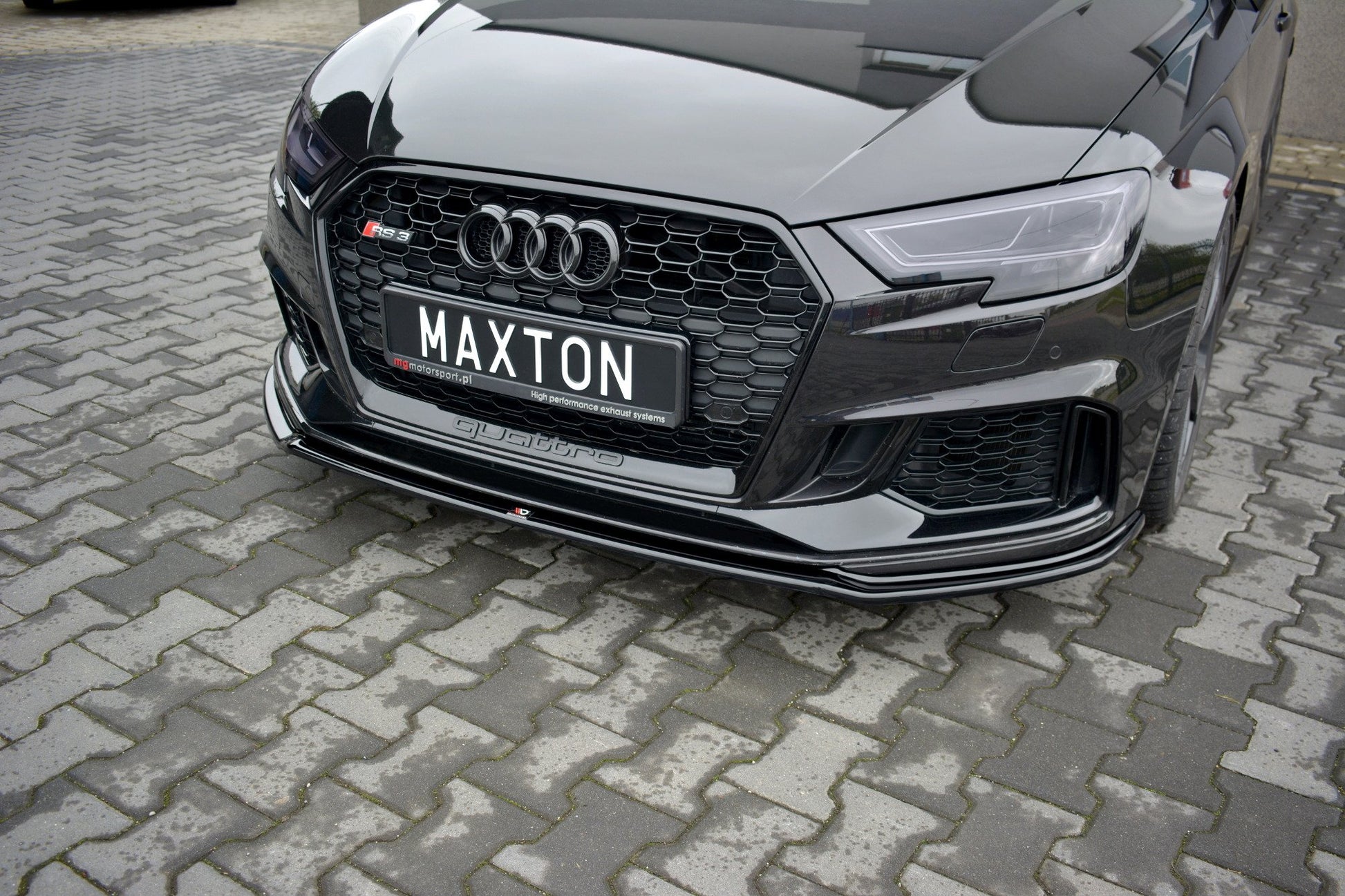 Front Ansatz V.2 für Audi RS3 8V FL Sportback schwarz matt