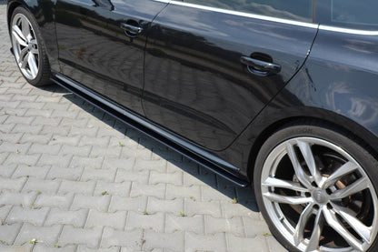 Seitenschweller Ansatz für Audi S5 / A5 / A5 S-Line 8T / 8T FL Sportback Carbon Look