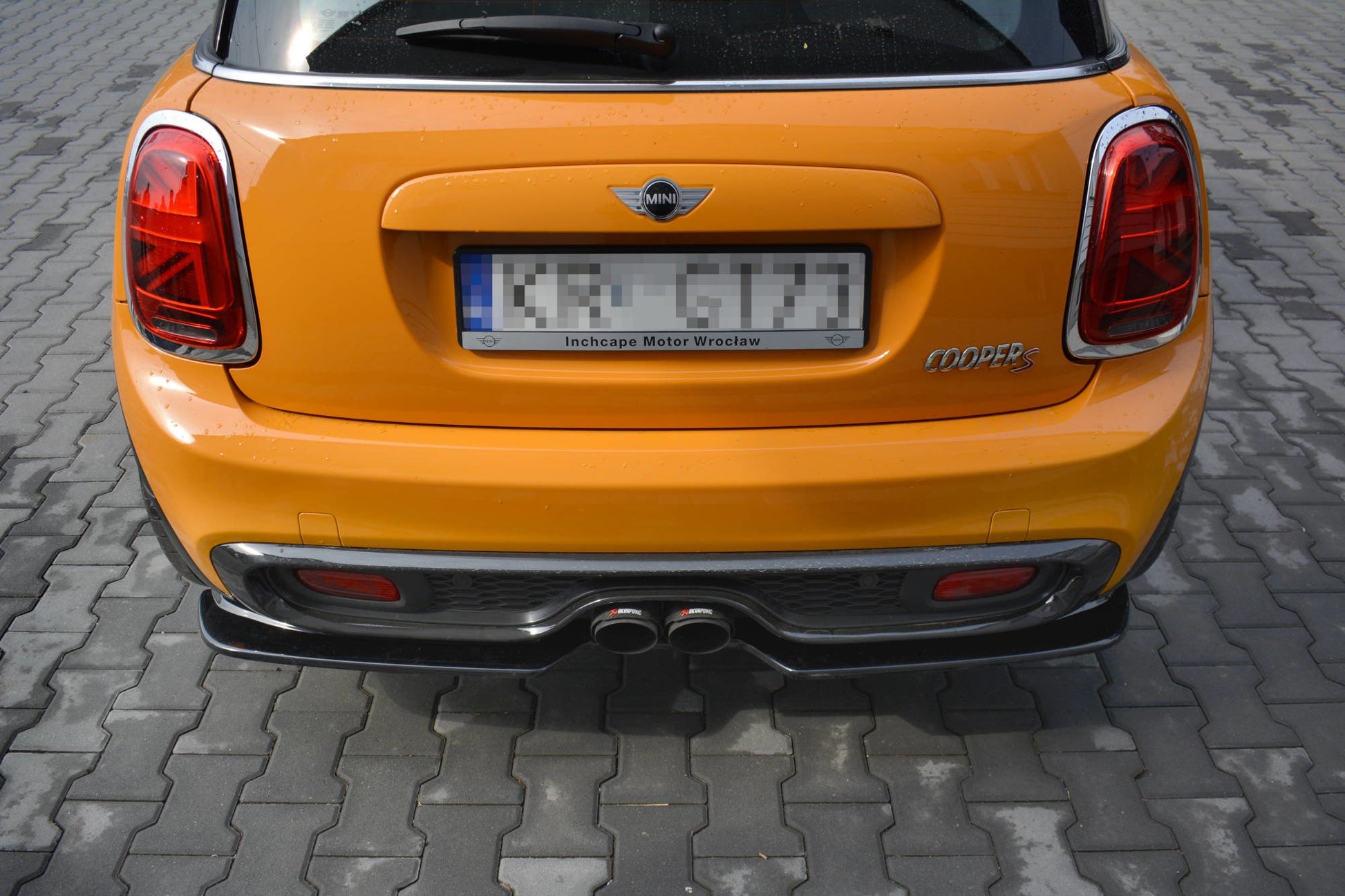 Mittlerer Diffusor Heck Ansatz für MINI COOPER S MK3 vor Facelift 3-Türer (F56) schwarz matt