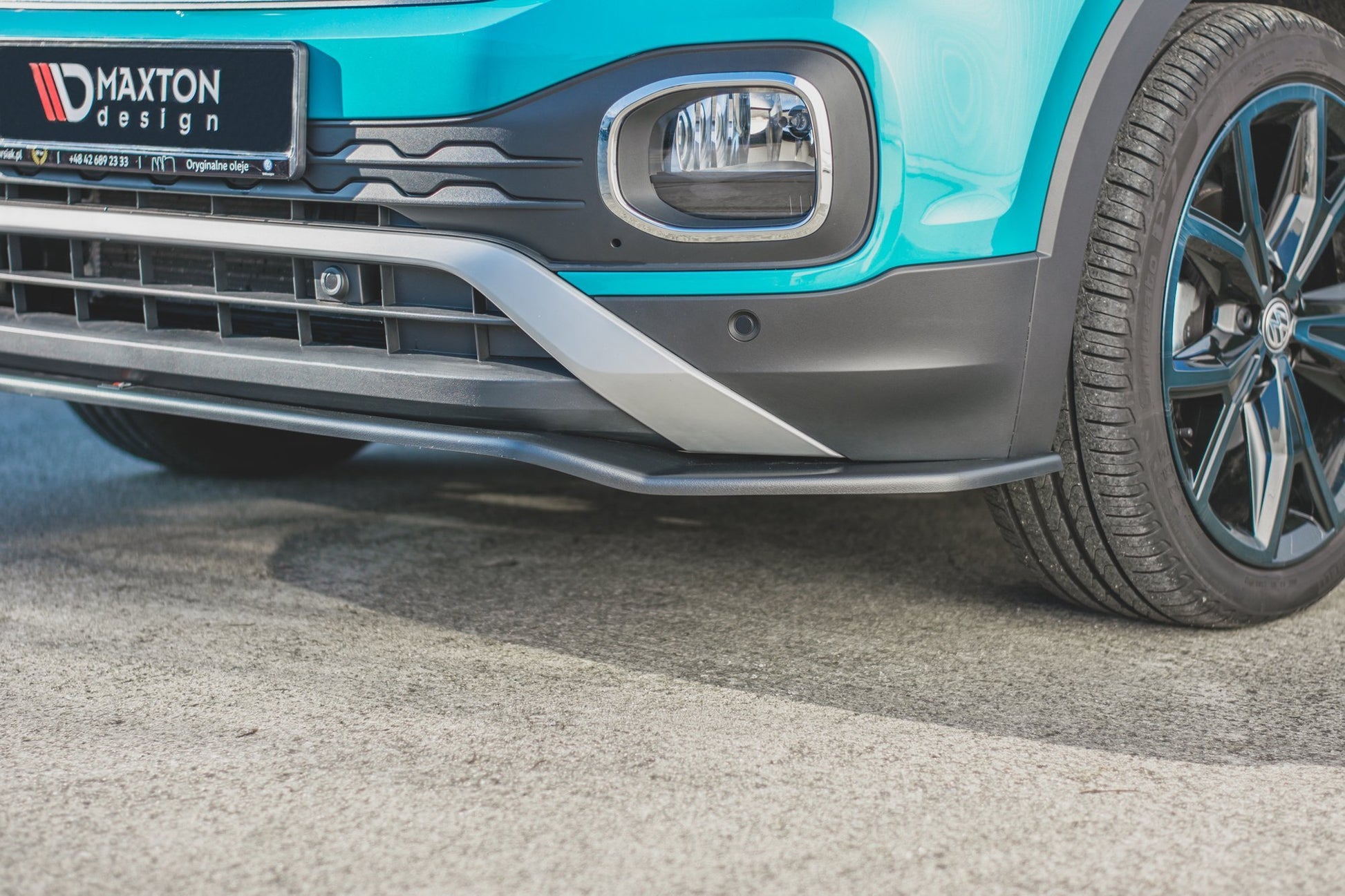 Front Ansatz für Volkswagen T-Cross schwarz matt