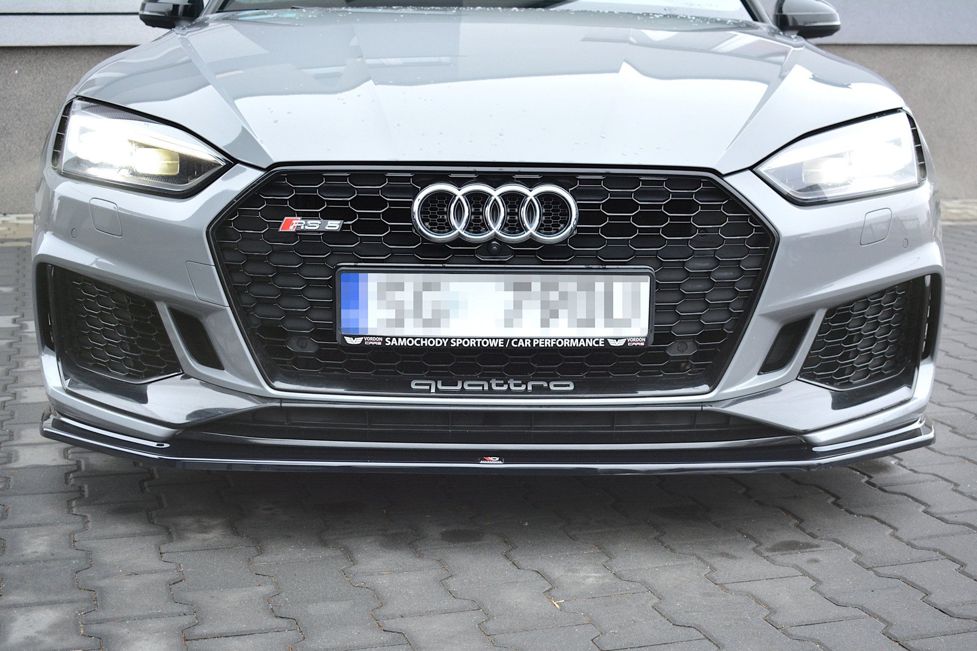 Front Ansatz V.2 für Audi RS5 F5 Coupe / Sportback schwarz Hochglanz