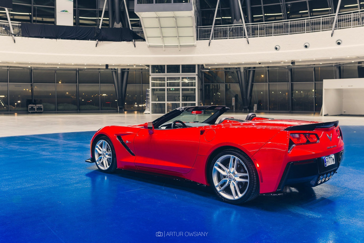 Heck Ansatz Flaps Diffusor V.1 für CHEVROLET CORVETTE C7  schwarz matt