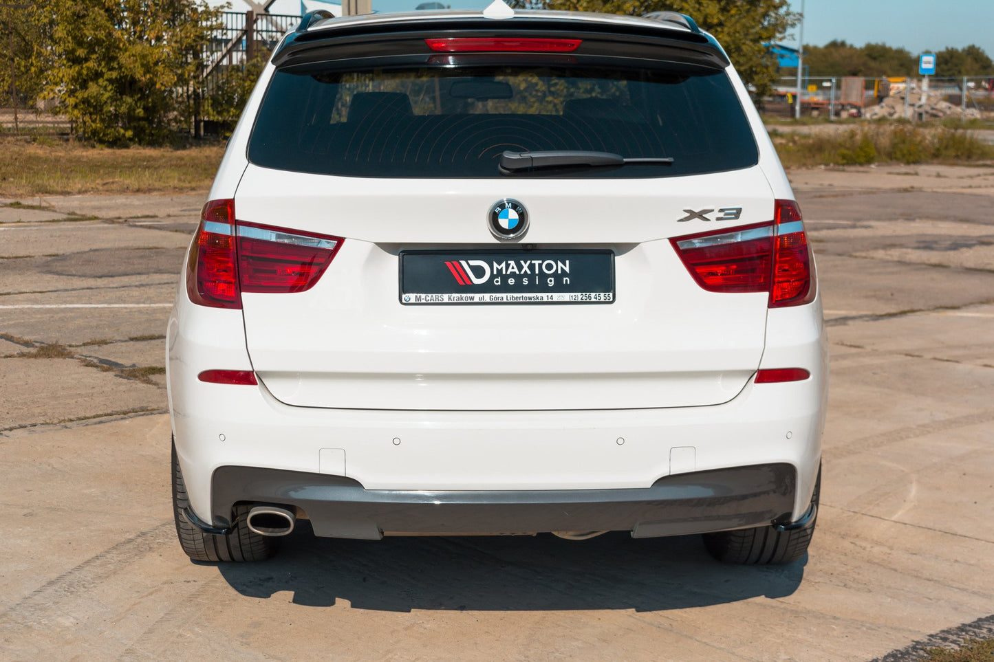 Heck Ansatz Flaps Diffusor für BMW X3 F25 M-Paket Facelift  schwarz matt