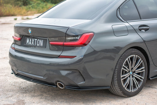 Heck Ansatz Flaps Diffusor für BMW 3er G20 M Paket Carbon Look