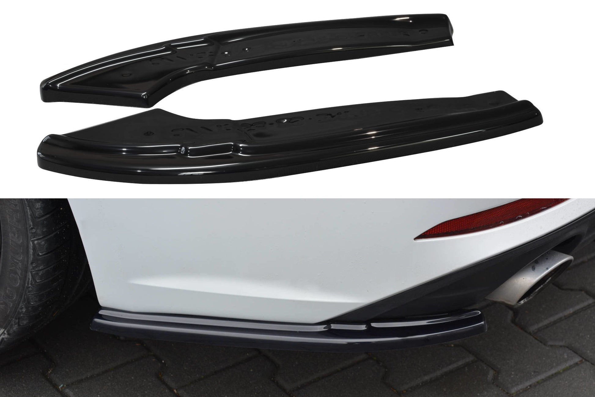 Heck Ansatz Flaps Diffusor für Audi A5 S-Line F5 Sportback  schwarz matt