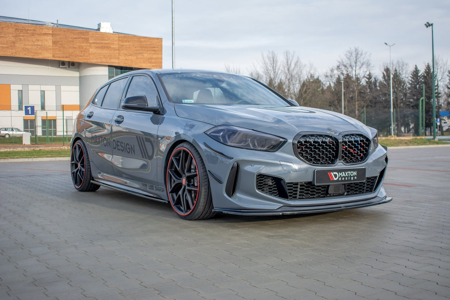 Front Ansatz für BMW 1er F40 M-Paket/ M135i  schwarz matt