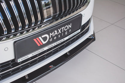 Front Ansatz V.2 für Skoda Superb Mk3 FL schwarz matt